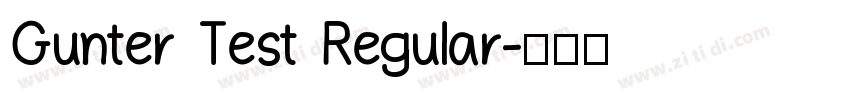 Gunter Test Regular字体转换
